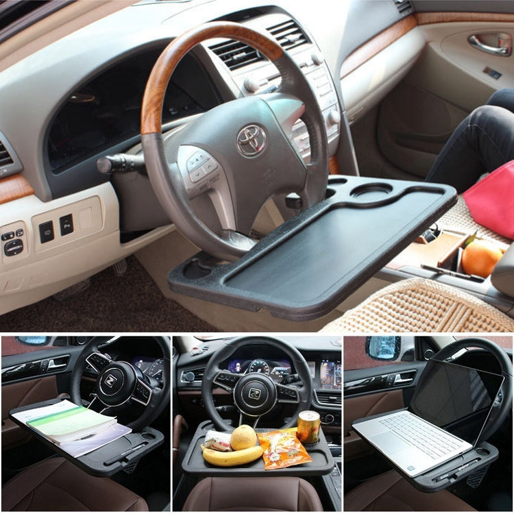 Multi-function Car Steering Wheel Computer Card Table Box Car Tray Desktop Computer Desk Car Laptop Table Dining Table Shelf Desk Auto Accessories, Multi-function Black, Multi-function Grey
