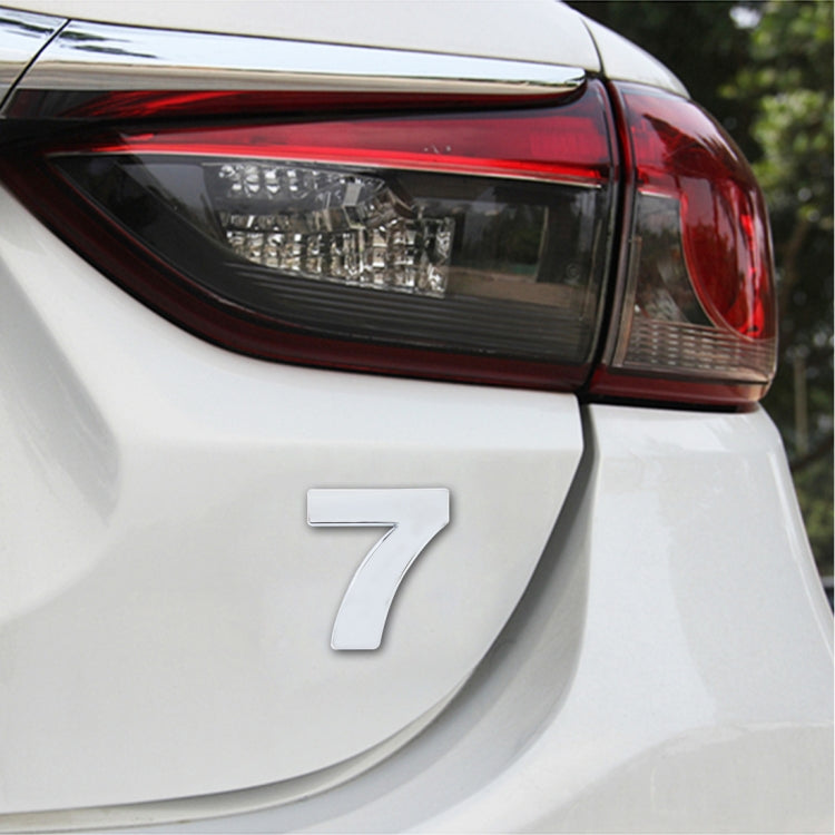Car Vehicle Badge Emblem 3D Number One Self-adhesive Sticker Decal, Size: 3.6*4.5*0.5cm, 1, 2, 3, 4, 5, 6, 7, 8