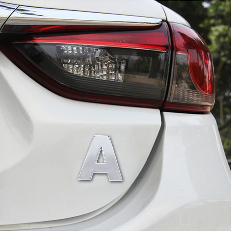 Car Vehicle Badge Emblem 3D English Letter Self-adhesive Sticker Decal, Size: 4.5*4.5*0.5cm, F, Q, G, R, H, S, I, T, A, J, U, Y, K, V, Z, L, W, B, M, X, C, N, D, O, E, P