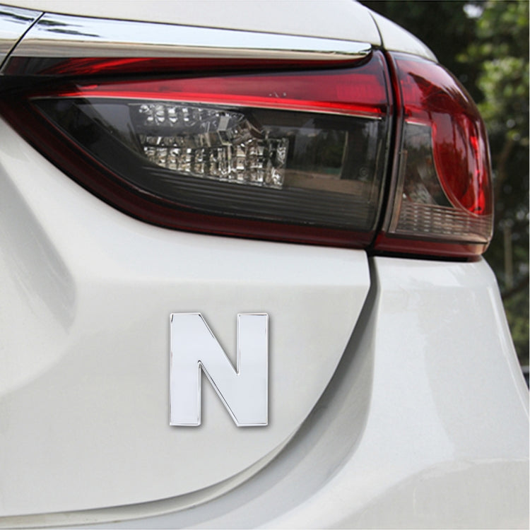 Car Vehicle Badge Emblem 3D English Letter Self-adhesive Sticker Decal, Size: 4.5*4.5*0.5cm, F, Q, G, R, H, S, I, T, A, J, U, Y, K, V, Z, L, W, B, M, X, C, N, D, O, E, P