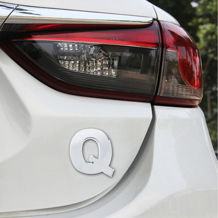 Car Vehicle Badge Emblem 3D English Letter Self-adhesive Sticker Decal, Size: 4.5*4.5*0.5cm, F, Q, G, R, H, S, I, T, A, J, U, Y, K, V, Z, L, W, B, M, X, C, N, D, O, E, P