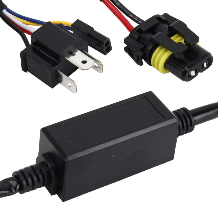 2 PCS DC 12V Universal H4 Bulb Harness Wiring Relay Harness Relay Wiring HID Relay Wiring Harness HID H4 Xenon Light System Relay Harness for Hi/Lo HID, DC 12V
