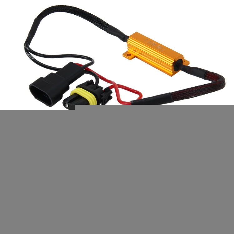 2 PCS 9006 Car Canbus Error Canceller Decoder Load Resistor LED 50W 8 Ohm No Blinking Decoder Heat Resistance Aluminum Case Heat Sink High Power Metal Shell Resistance, 9006