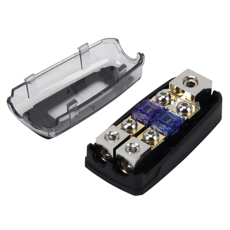 Car Stereo Car Audio Fuse Holder Insurance 60A Car Audio Fuse Holder 1 in 2 Ways Car Auto Fuse Holder Blade Fuse Holder for Car Audio, Audio Fuse Holder