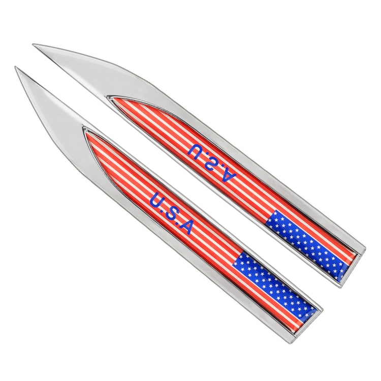 2 PCS USA Flag Pattern Car-Styling Sticker Random Decorative Sticker, USA Flag