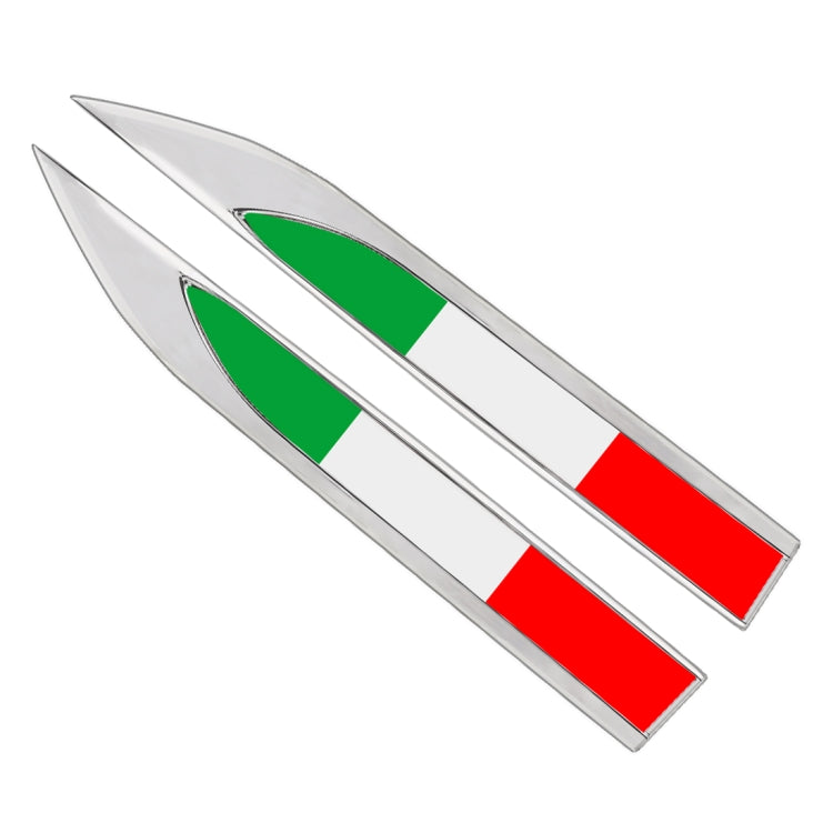 2 PCS Italian Flag Pattern Car-Styling Sticker Random Decorative Sticker, Italian Flag (2 PCS )