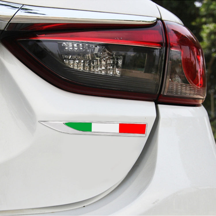 2 PCS Italian Flag Pattern Car-Styling Sticker Random Decorative Sticker, Italian Flag (2 PCS )