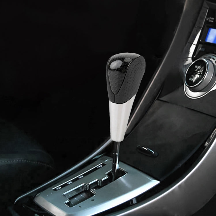 Universal High Carbon Fiber Texture Leather Hole Pattern Car Gear Shift Knob Modified Shifter Lever Knob, CMS3610A, CMS3610B, CMS3610C, CMS3610D