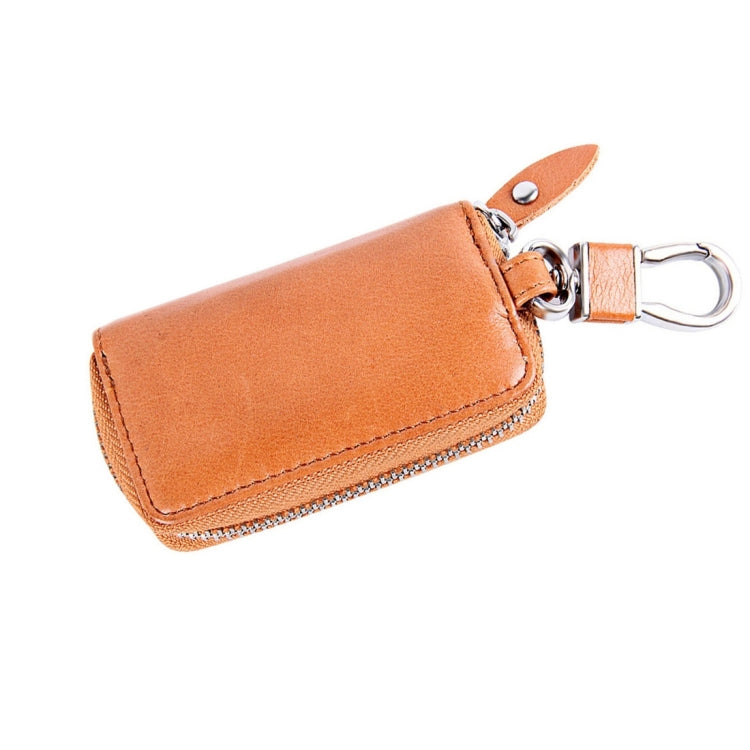 Universal Pure Cow Leather Waist Hanging Zipper Wallets Key Holder Bag (Not Include Key)