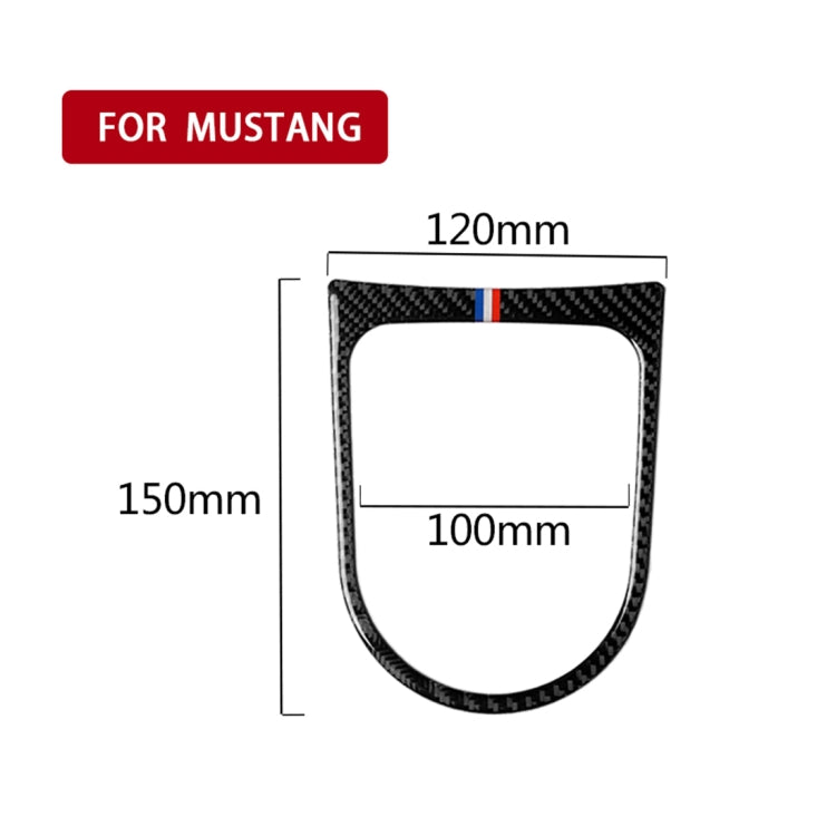 Car USA Color Carbon Fiber Shift Frame Decorative Sticker for Ford Mustang 2015-2017, Shift Frame