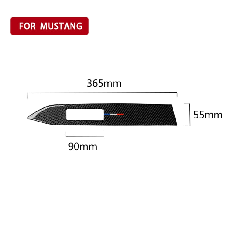 Car USA Color Carbon Fiber Dashboard Decorative Sticker for Ford Mustang 2015-2017, Left Drive, Dashboard