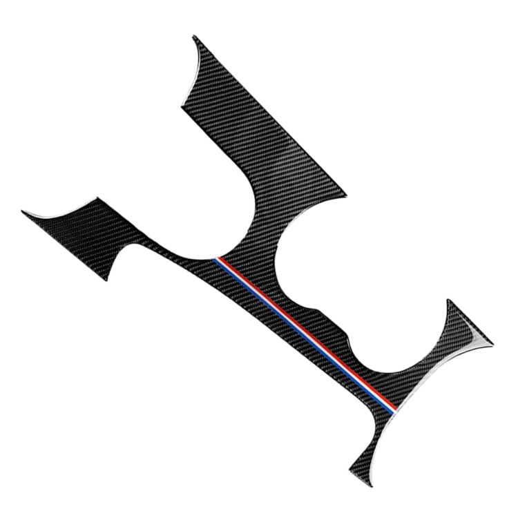 Car USA Color Carbon Fiber Left Drive Gear Position Panel Decorative Sticker for Ford Mustang 2015-2017, Left Drive Gear Position