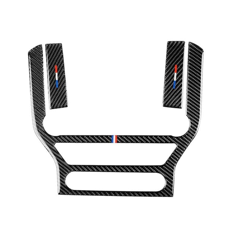 Car USA Color Carbon Fiber Central Control Panel Decorative Sticker for Ford Mustang 2015-2017, Central Control Panel