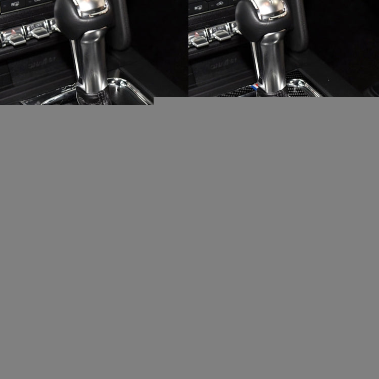 3 PCS Car USA Color Carbon Fiber Gearshift Panel Frame Decorative Sticker for Ford Mustang 2015-2017, Left Drive, Gearshift Panel Frame