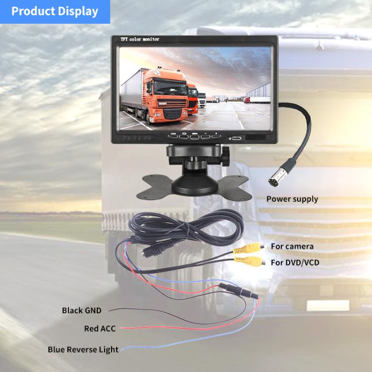 PZ-708 7.0 inch TFT LCD Car Rearview Monitor with Stand and Remote Control, PZ-708