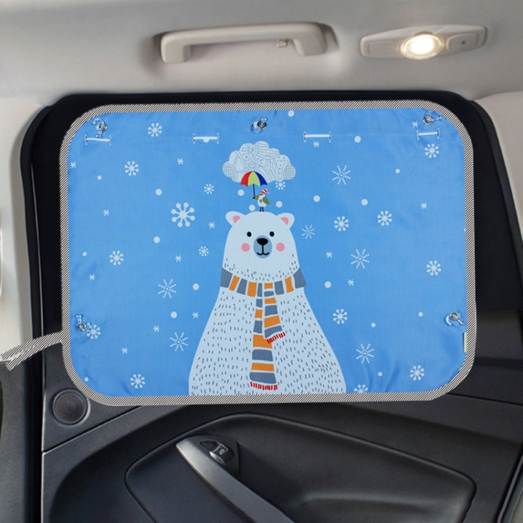 Car Large Rear Window Sunscreen Insulation Window Sunshade Cover, Size: 70*50cm, Happy Forest, Spectacle Bear, Snow Bear, Happy Rabbit, Picnic, A Pony, Giant Panda, Green Dinosaur, Animal World, Three Pony, Zoo, Three Little eagles, Pink Elephant      ...