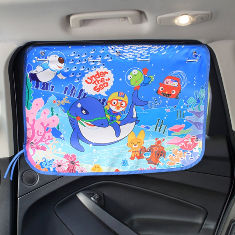 Car Large Rear Window Sunscreen Insulation Window Sunshade Cover, Size: 70*50cm, Three Pony, Zoo, Three Little eagles, Pink Elephant, Little Fox, Underwater World, Deer, Good Friend, Bear, Yellow Penguin, Happy Elephant, Happy Forest, Spectacle Bear   ...