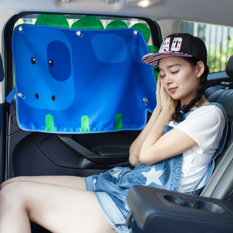 Car Large Rear Window Sunscreen Insulation Window Sunshade Cover, Size: 70*50cm, Happy Forest, Spectacle Bear, Snow Bear, Happy Rabbit, Picnic, A Pony, Giant Panda, Green Dinosaur, Animal World, Three Pony, Zoo, Three Little eagles, Pink Elephant      ...