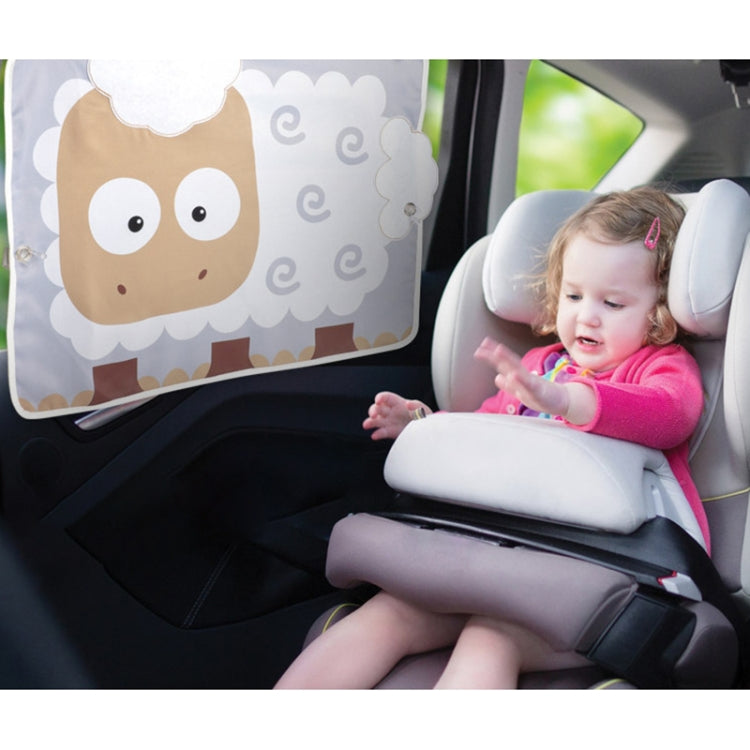 Car Large Rear Window Sunscreen Insulation Window Sunshade Cover, Size: 70*50cm, Happy Forest, Spectacle Bear, Snow Bear, Happy Rabbit, Picnic, A Pony, Giant Panda, Green Dinosaur, Animal World, Three Pony, Zoo, Three Little eagles, Pink Elephant      ...