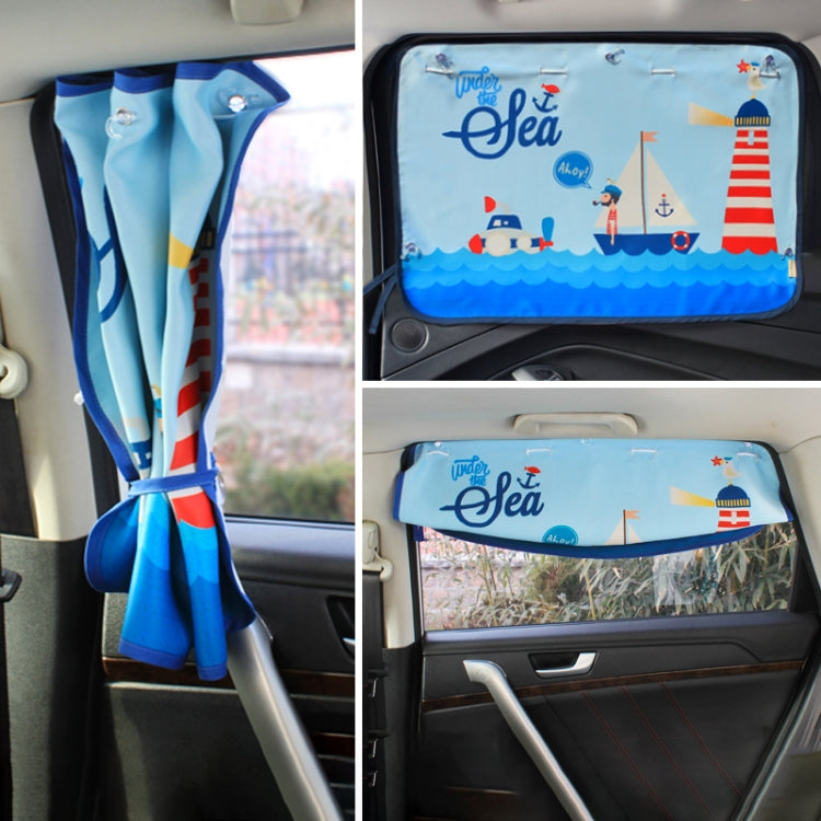 Car Large Rear Window Sunscreen Insulation Window Sunshade Cover, Size: 70*50cm, Happy Forest, Spectacle Bear, Snow Bear, Happy Rabbit, Picnic, A Pony, Giant Panda, Green Dinosaur, Animal World, Three Pony, Zoo, Three Little eagles, Pink Elephant      ...
