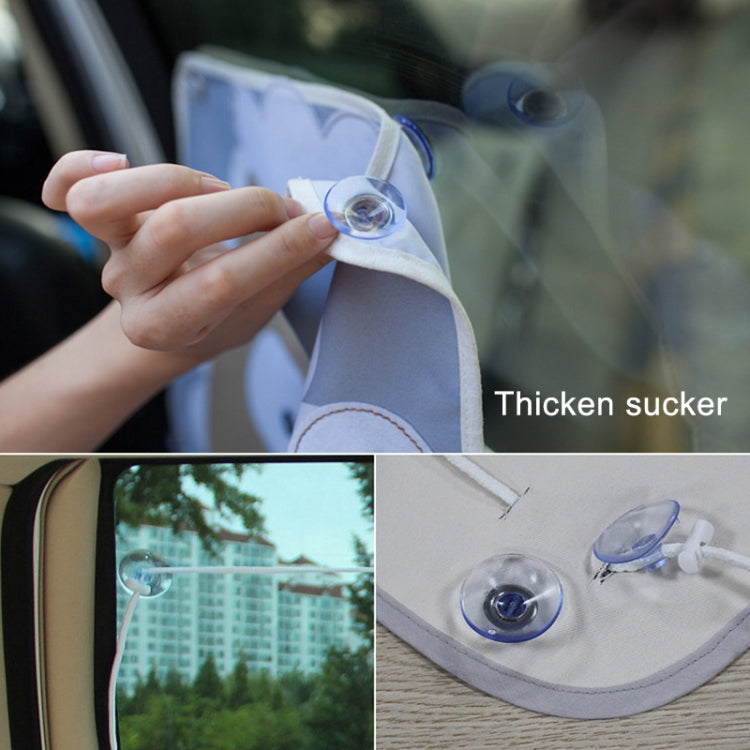 Car Large Rear Window Sunscreen Insulation Window Sunshade Cover, Size: 70*50cm, Happy Forest, Spectacle Bear, Snow Bear, Happy Rabbit, Picnic, A Pony, Giant Panda, Green Dinosaur, Animal World, Three Pony, Zoo, Three Little eagles, Pink Elephant      ...
