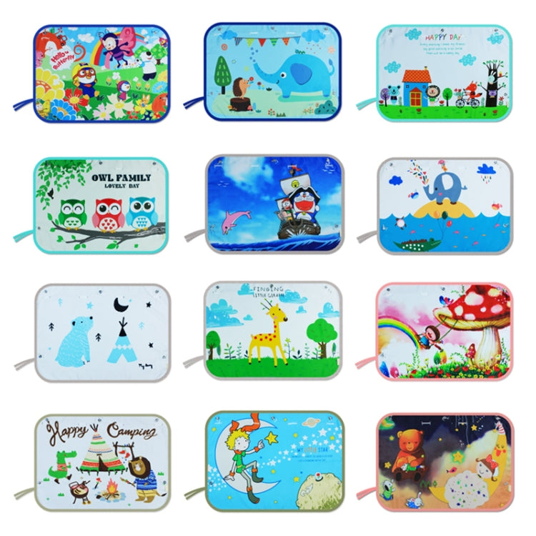 Car Large Rear Window Sunscreen Insulation Window Sunshade Cover, Size: 70*50cm, Happy Forest, Spectacle Bear, Snow Bear, Happy Rabbit, Picnic, A Pony, Giant Panda, Green Dinosaur, Animal World, Three Pony, Zoo, Three Little eagles, Pink Elephant      ...