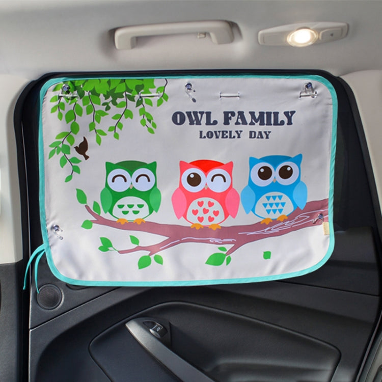 Car Large Rear Window Sunscreen Insulation Window Sunshade Cover, Size: 70*50cm, Three Pony, Zoo, Three Little eagles, Pink Elephant, Little Fox, Underwater World, Deer, Good Friend, Bear, Yellow Penguin, Happy Elephant, Happy Forest, Spectacle Bear   ...