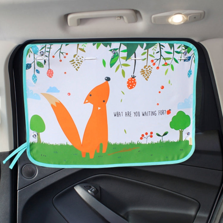 Car Large Rear Window Sunscreen Insulation Window Sunshade Cover, Size: 70*50cm, Three Pony, Zoo, Three Little eagles, Pink Elephant, Little Fox, Underwater World, Deer, Good Friend, Bear, Yellow Penguin, Happy Elephant, Happy Forest, Spectacle Bear   ...