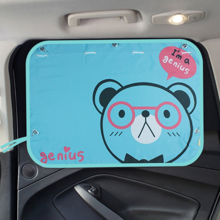 Car Large Rear Window Sunscreen Insulation Window Sunshade Cover, Size: 70*50cm, Happy Forest, Spectacle Bear, Snow Bear, Happy Rabbit, Picnic, A Pony, Giant Panda, Green Dinosaur, Animal World, Three Pony, Zoo, Three Little eagles, Pink Elephant      ...