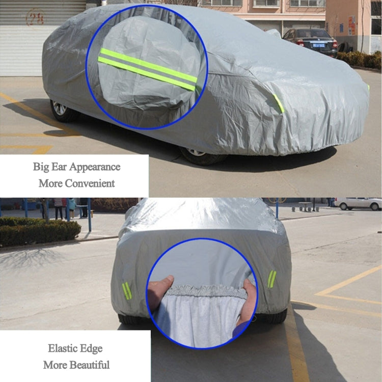 PVC Anti-Dust Sunproof Hatchback Car Cover with Warning Strips, Fits Cars up to 4.5m 177 inch Length, 177inch (XL)