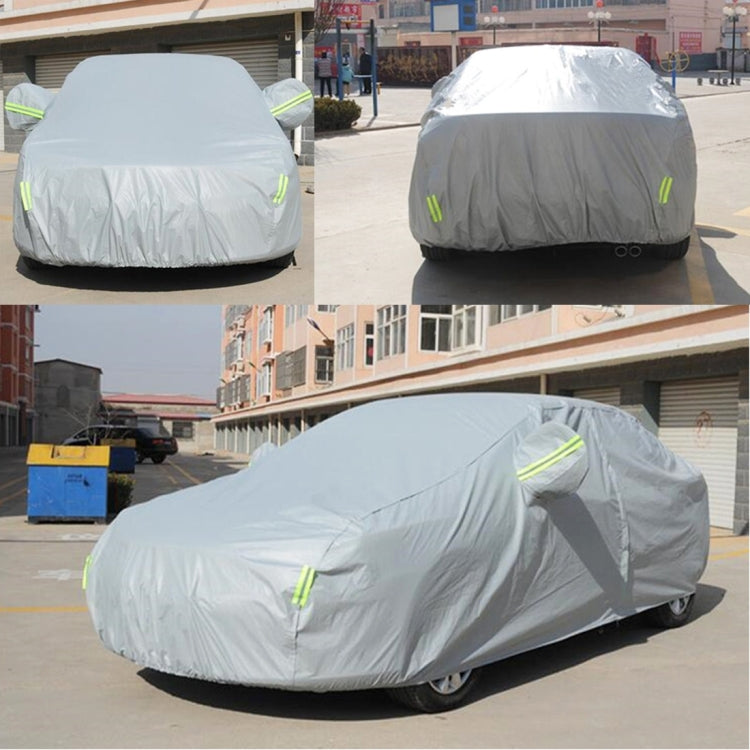 PVC Anti-Dust Sunproof Hatchback Car Cover with Warning Strips, Fits Cars up to 3.7m(144 inch) in Length, 144inch (S)