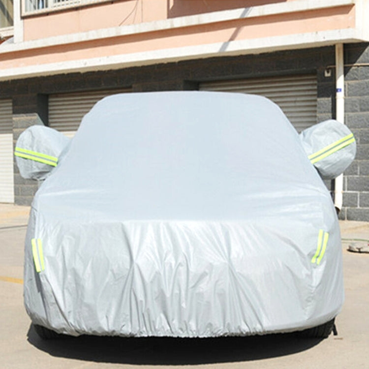 PVC Anti-Dust Sunproof Hatchback Car Cover with Warning Strips, 199inch (XXL)
