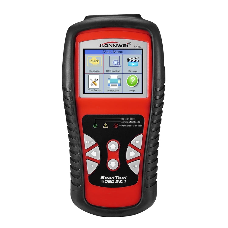 KONNWEI KW830 OBDII/CAN Car Auto Diagnostic Scan Tools Auto Scan Adapter Scan Tool Supports 8 Languages ​​and 6 Protocols (Can Also Detect Battery and Voltage, Only Detect 12V Gasoline Car)