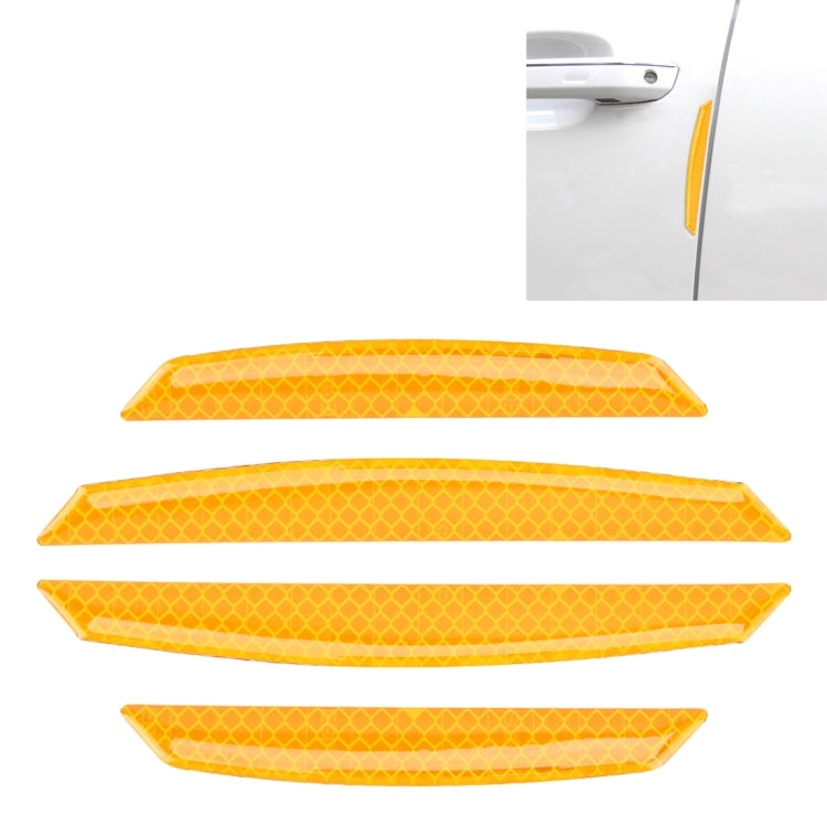 4 PCS Universal Car Door Anti-collision Strip Protection Guards Trims Stickers, 4 PCS