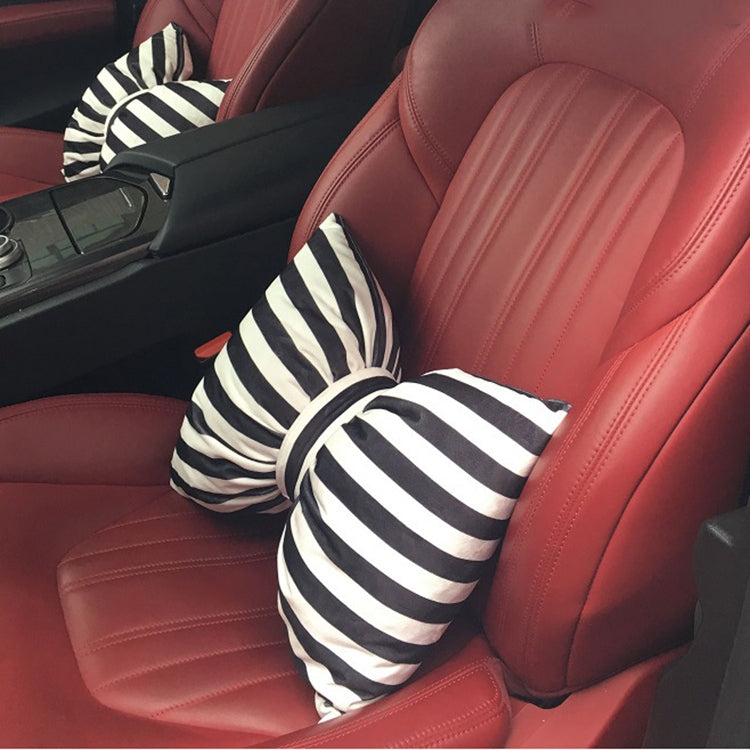Classical Stripe Bowknot Style Breathable Car Waist Pillow Back Cushion, Size: 35*45cm, Size: 35*45cm