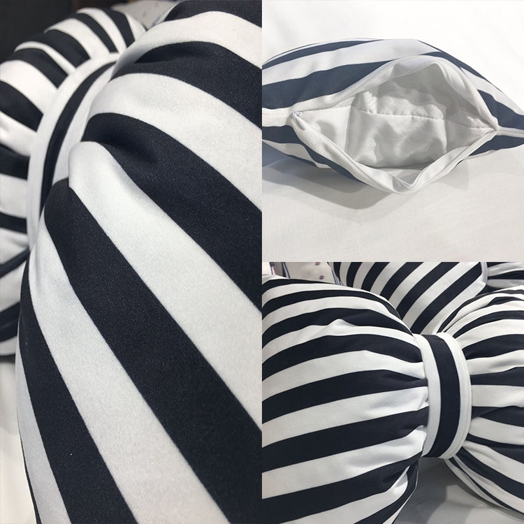 Classical Stripe Bowknot Style Breathable Car Waist Pillow Back Cushion, Size: 35*45cm, Size: 35*45cm