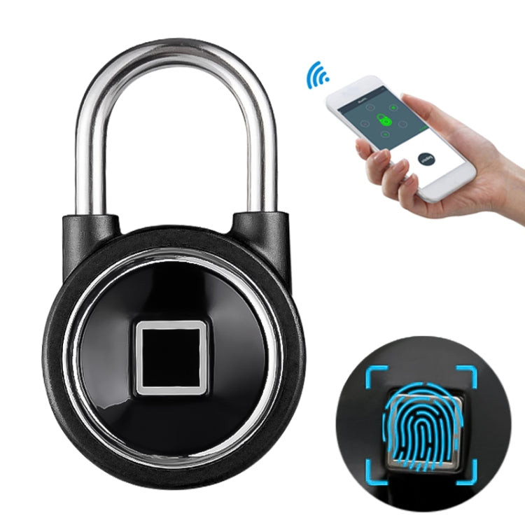 Waterproof Intelligent Bluetooth Fingerprint Padlock Remote Unlocking for iOS / Android, Fingerprint and Remote Padlock(Blue), Fingerprint and Remote Padlock(Silver), Fingerprint and Remote Padlock(Black)