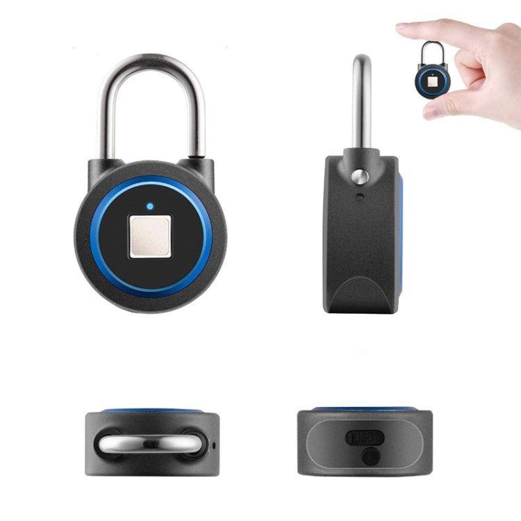 Waterproof Intelligent Bluetooth Fingerprint Padlock Remote Unlocking for iOS / Android, Fingerprint and Remote Padlock(Blue), Fingerprint and Remote Padlock(Silver), Fingerprint and Remote Padlock(Black)