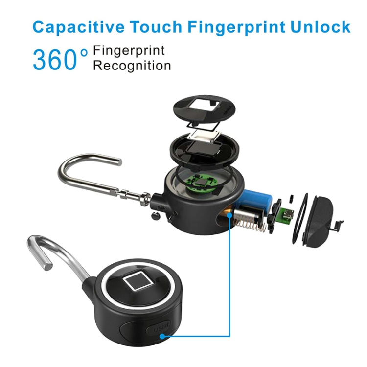Waterproof Intelligent Bluetooth Fingerprint Padlock Remote Unlocking for iOS / Android, Fingerprint and Remote Padlock(Blue), Fingerprint and Remote Padlock(Silver), Fingerprint and Remote Padlock(Black)