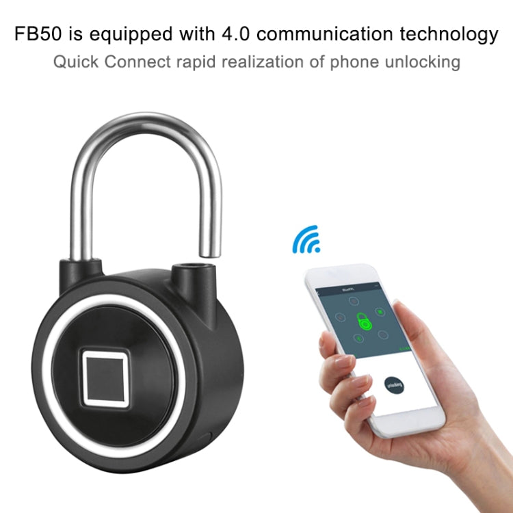 Waterproof Intelligent Bluetooth Fingerprint Padlock Remote Unlocking for iOS / Android, Fingerprint and Remote Padlock(Blue), Fingerprint and Remote Padlock(Silver), Fingerprint and Remote Padlock(Black)