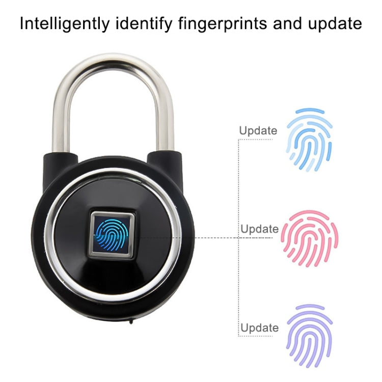 Waterproof Intelligent Bluetooth Fingerprint Padlock Remote Unlocking for iOS / Android, Fingerprint and Remote Padlock(Blue), Fingerprint and Remote Padlock(Silver), Fingerprint and Remote Padlock(Black)