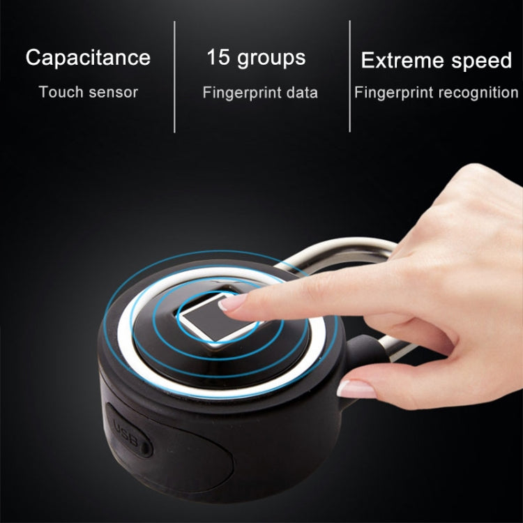 Waterproof Intelligent Bluetooth Fingerprint Padlock Remote Unlocking for iOS / Android, Fingerprint and Remote Padlock(Blue), Fingerprint and Remote Padlock(Silver), Fingerprint and Remote Padlock(Black)