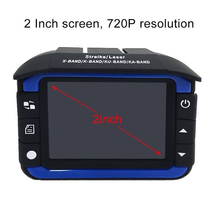 HD 720P 2.4 inch Video Camera Recorder DVR + Radar Detector, SQ Program, Support G-sensor / Night Vision