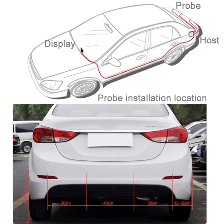 Car Voice Prompt Reverse Backup Radar System - Premium Quality 4 Parking Sensors Car Reverse Backup Radar System with LCD Display, Backup Radar System