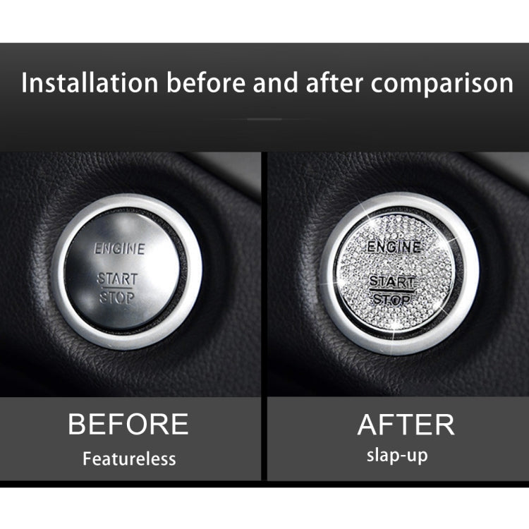 Car Engine Start Key Push Button Cover Trim Sticker Decoration for Mercedes-Benz, For Mercedes-Benz