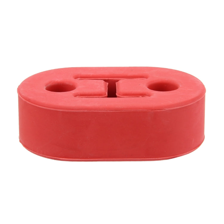 Universal Car Two Holes Adjustable Rubber Mounting Bracket Exhaust Tube Hanging Rubber Tube Car Exhaust Pipe Hanging Shackle Hanging Exhaust Hanging From Ear, 2 Holes (Red)