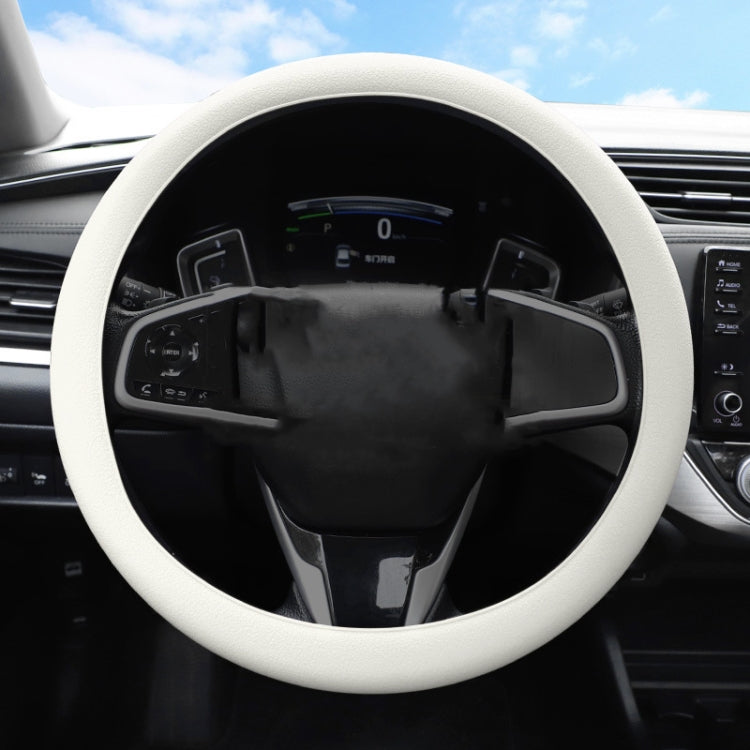 Crocodile Texture Universal Rubber Car Steering Wheel Cover For 34-48cm Wheel