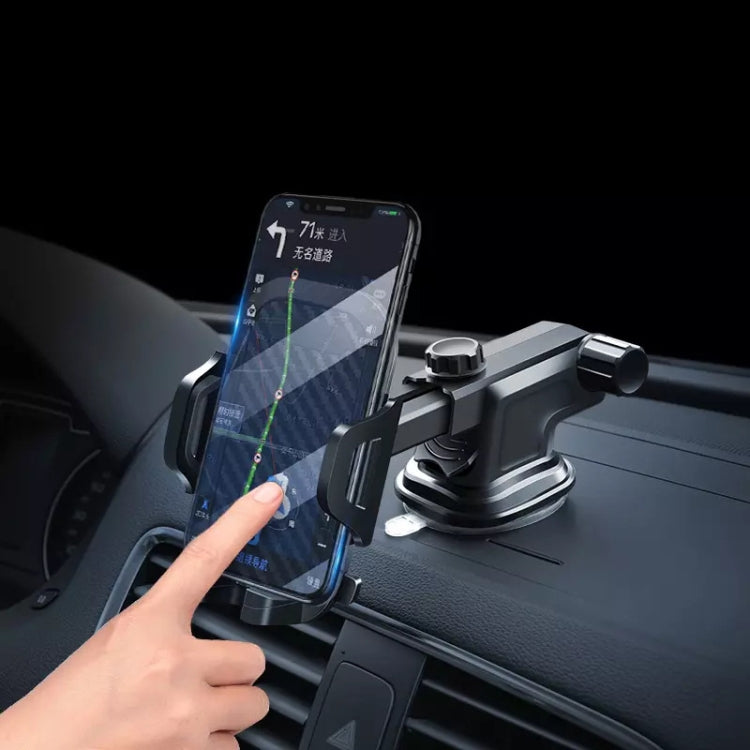 Multi-function Vehicle Navigation Frame Suction Cup Car Mount Phone Holder, Suction Cup Mount Phone Holder (Black)