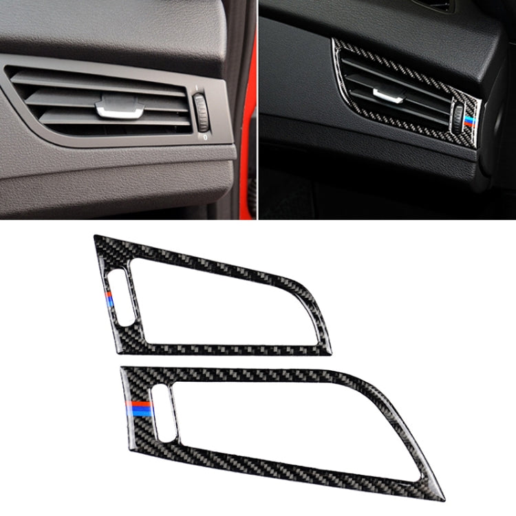 Car Carbon Fiber Side Air Outlet Panel Three Color Decorative Sticker for BMW Z4 2009-2015, Suitable For Left Driving, Air Outlet Panel Sticker(Three Color)