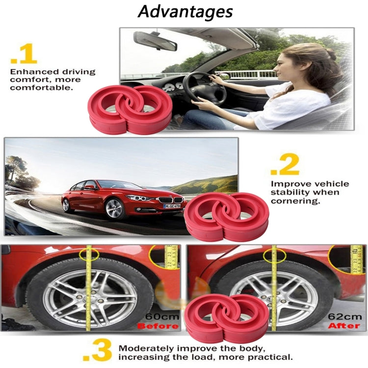 2pcs Car Auto F Type Shock Absorber Spring Bumper Power Cushion Buffer, F  Type(Spring Spacing: 12mm, Spring Diameter: 120mm)